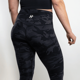 Lift Heavy High Waisted Training Leggings Black Camo Edition